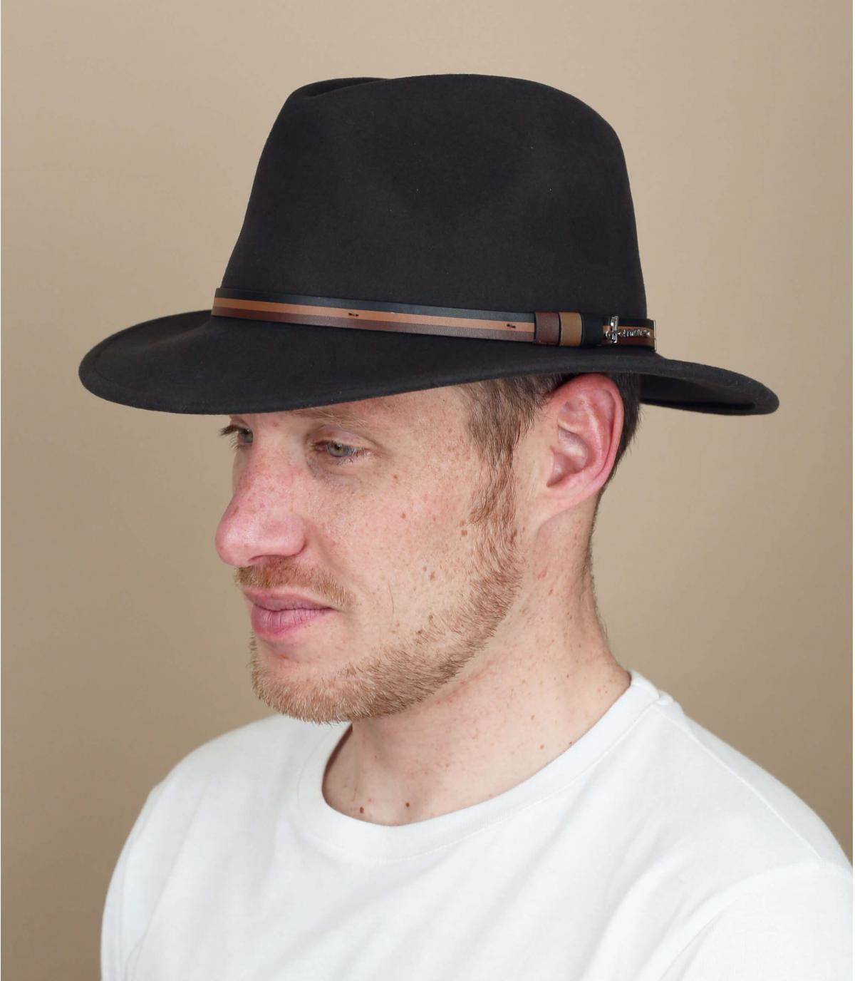 brown fedora wool Maccarthy brown